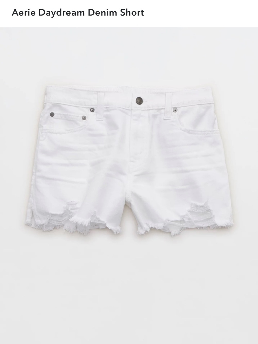 Aerie daydream denim short XS - white